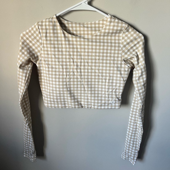 NWT Astoria Activewear Beige Checkered SET #20 - Picture 2 of 4
